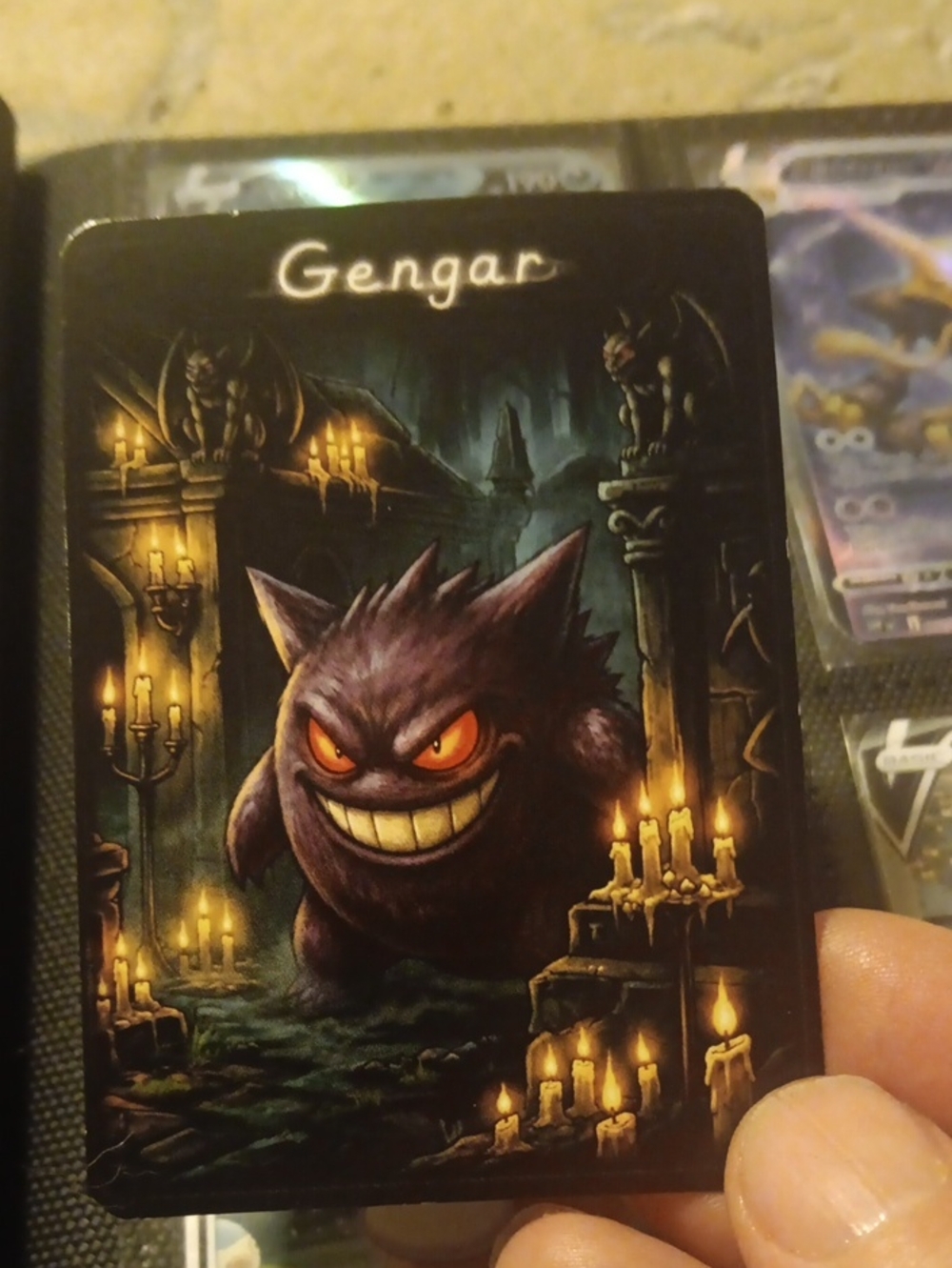 Gengar Collectible Game Card - Purple Art Design